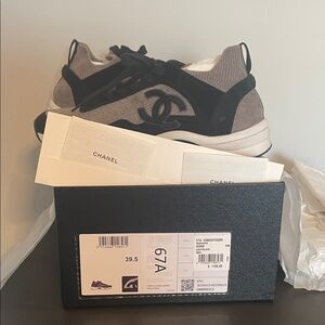 CHANEL Women's Black and Gray Athletic Shoes